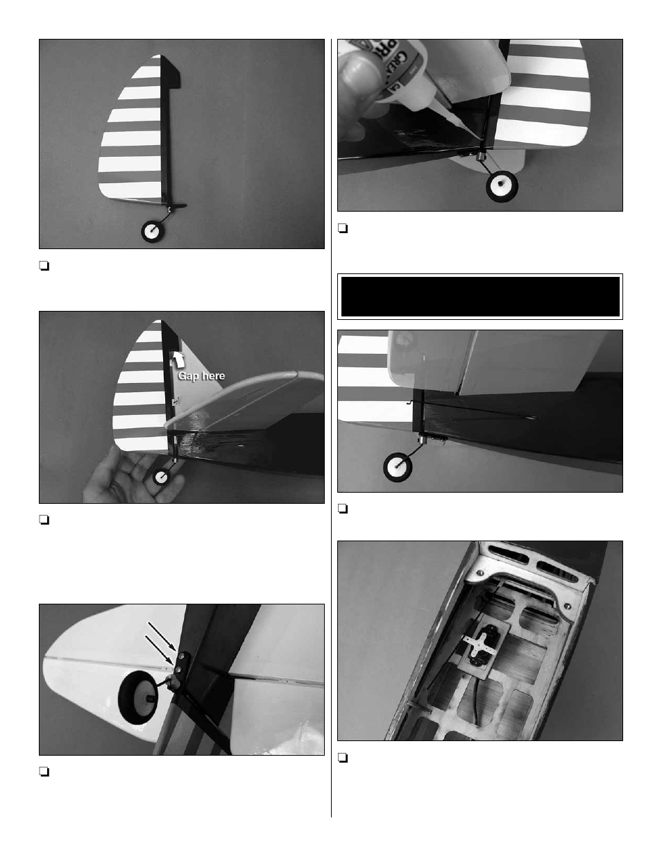 Install the elevator & rudder servos | Great Planes PT-19 EP ARF - GPMA1149 User Manual | Page 12 / 24