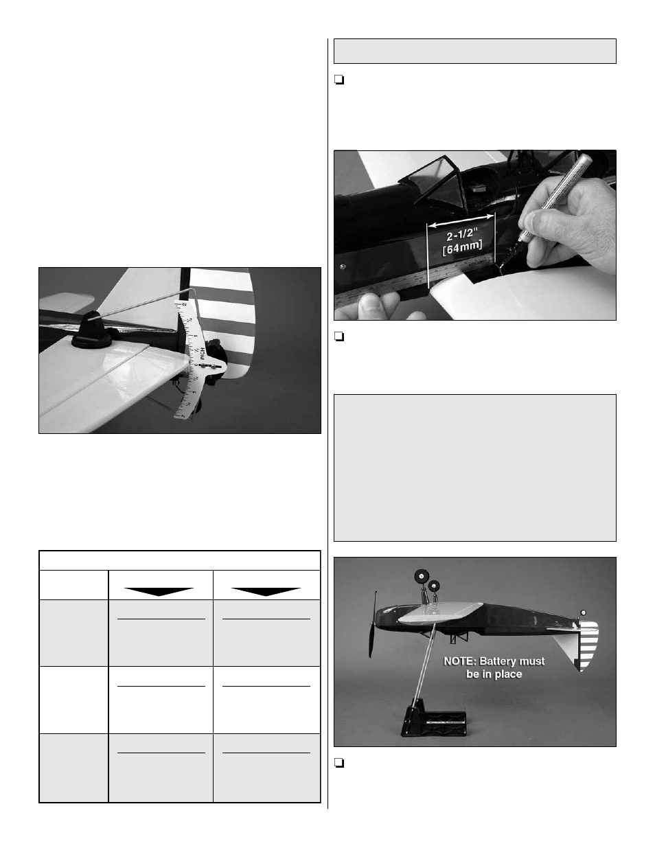 Balance the model (c.g.) | Great Planes PT-19 EP ARF - GPMA1149 User Manual | Page 20 / 24