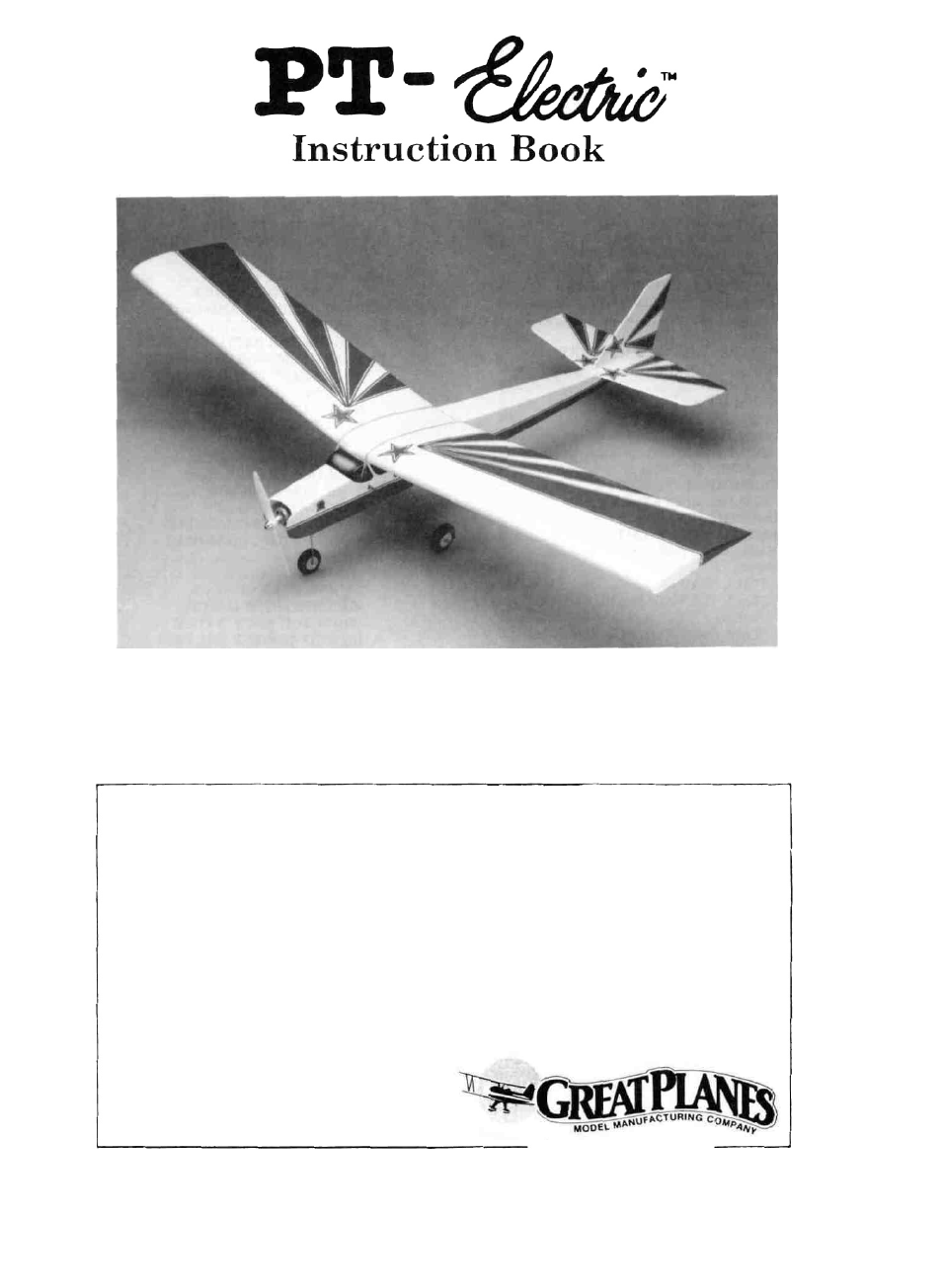 Great Planes PT-E Trainer Electric Kit - GPMA0110 User Manual | 44 pages