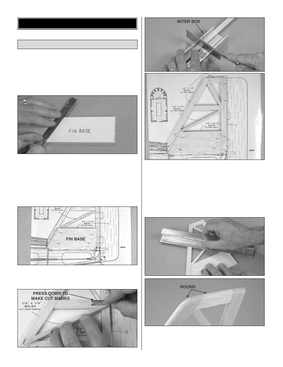 Build the fin & rudder build the tail surfaces | Great Planes Rapture 40 - GPMA0220 User Manual | Page 7 / 45