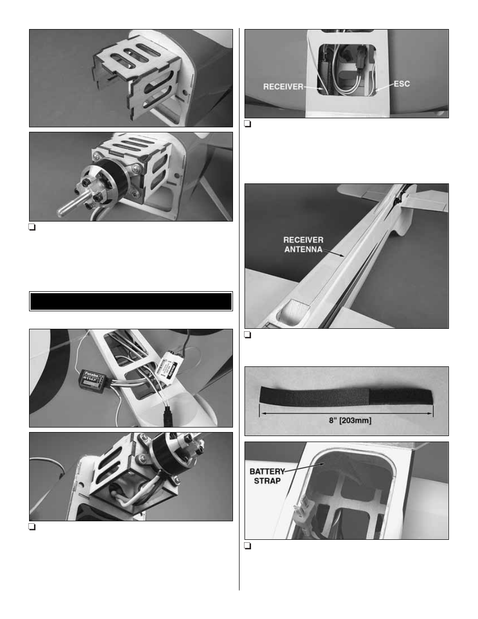 Install the radio & esc | Great Planes Reactor 3D EP ARF - GPMA1540 User Manual | Page 16 / 24