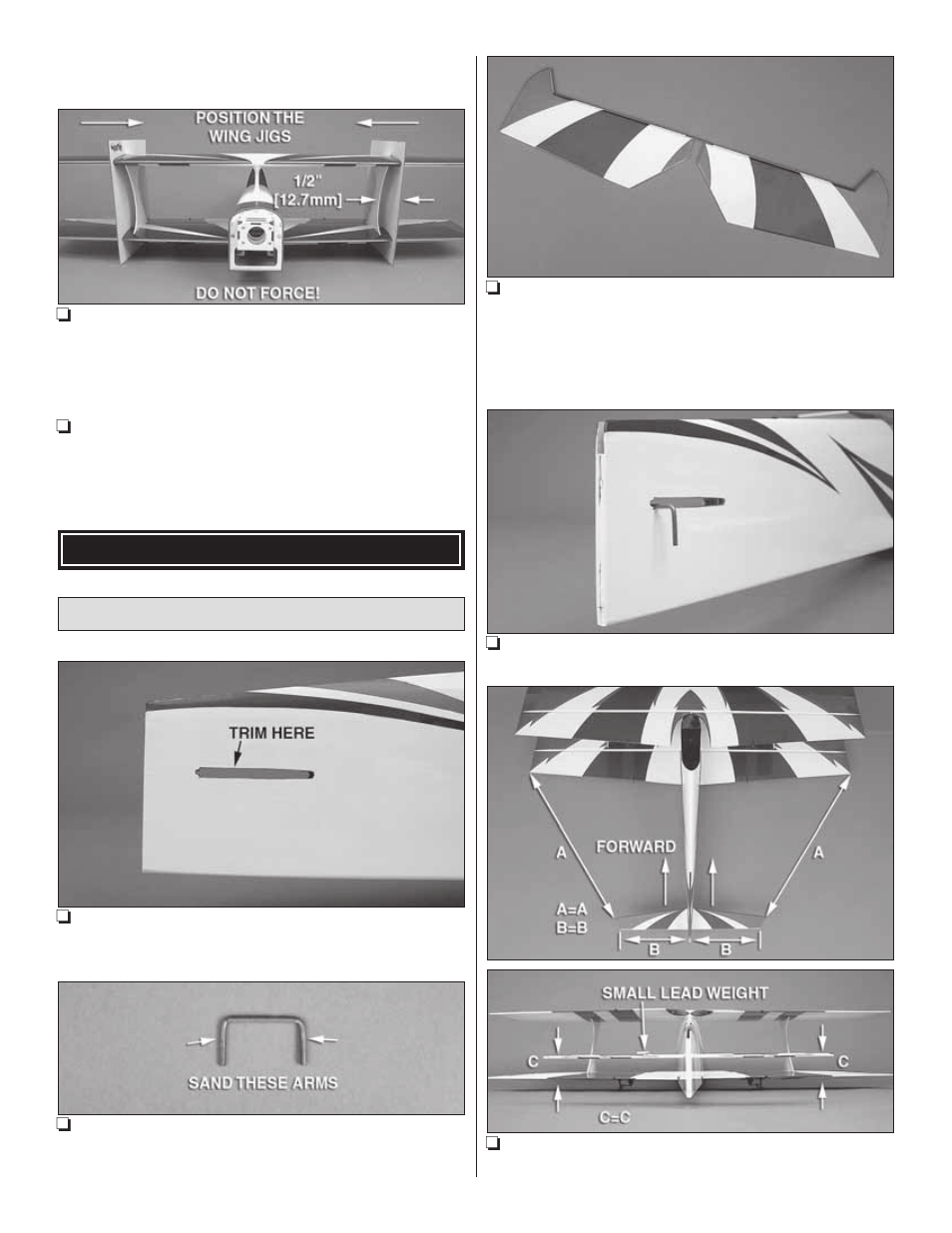 Great Planes Reactor Bipe 3D EP ARF - GPMA1580 User Manual | Page 13 / 28