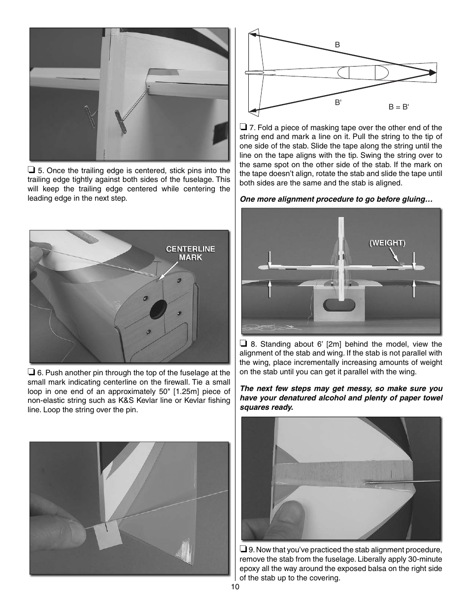 Great Planes Reactor Biplane .61 GP/EP ARF - GPMA1023 User Manual | Page 10 / 36