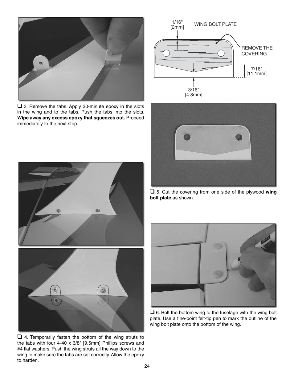 Great Planes Reactor Biplane .61 GP/EP ARF - GPMA1023 User Manual | Page 24 / 36