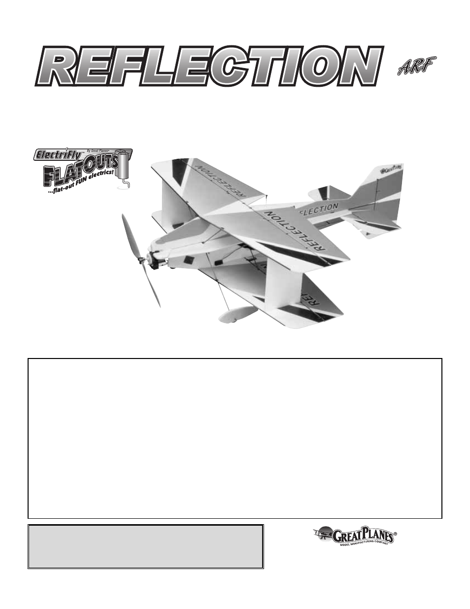 Great Planes Reflection FlatOuts EP ARF - GPMA1116 User Manual | 24 pages