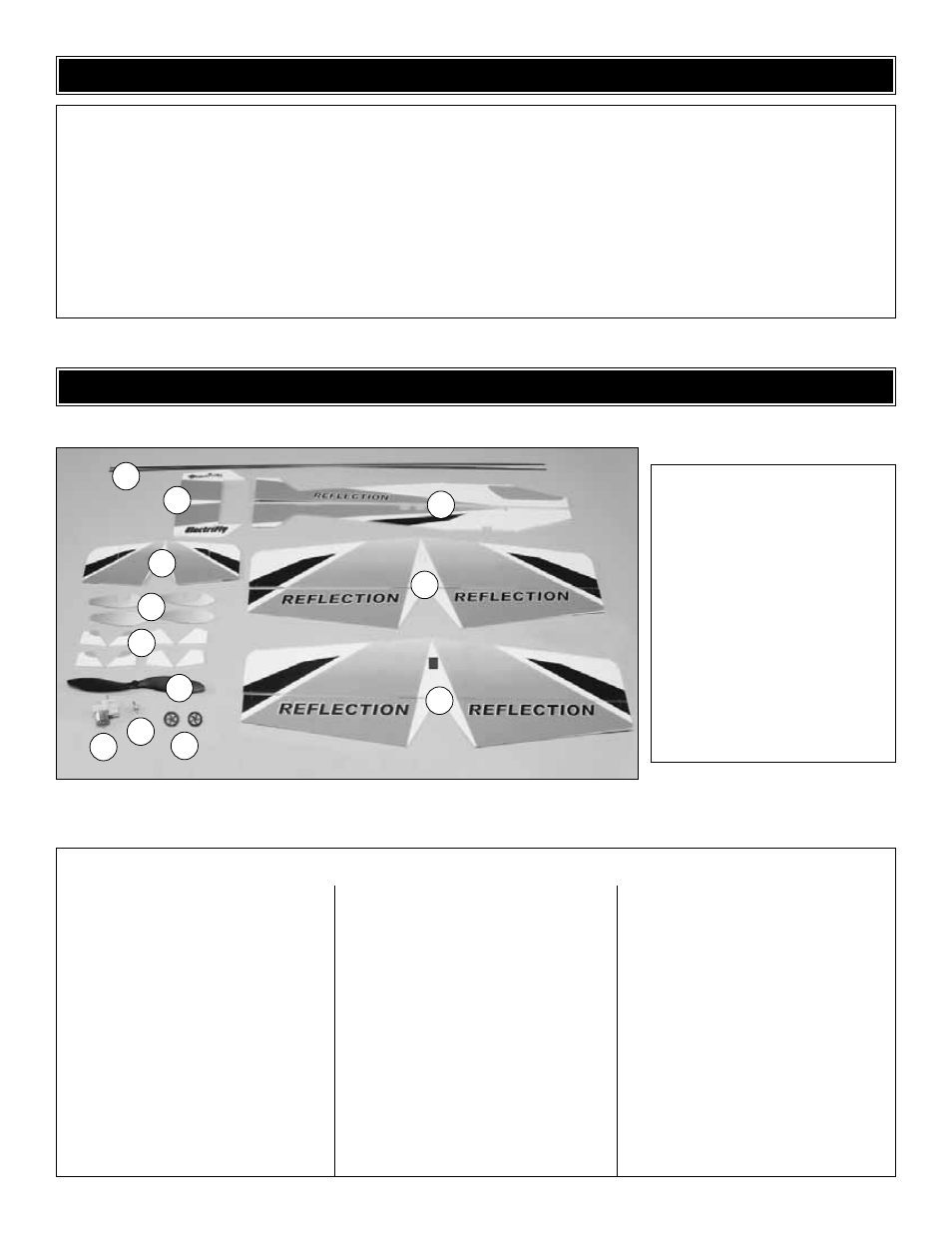 Kit inspection, Kit contents | Great Planes Reflection FlatOuts EP ARF - GPMA1116 User Manual | Page 5 / 24