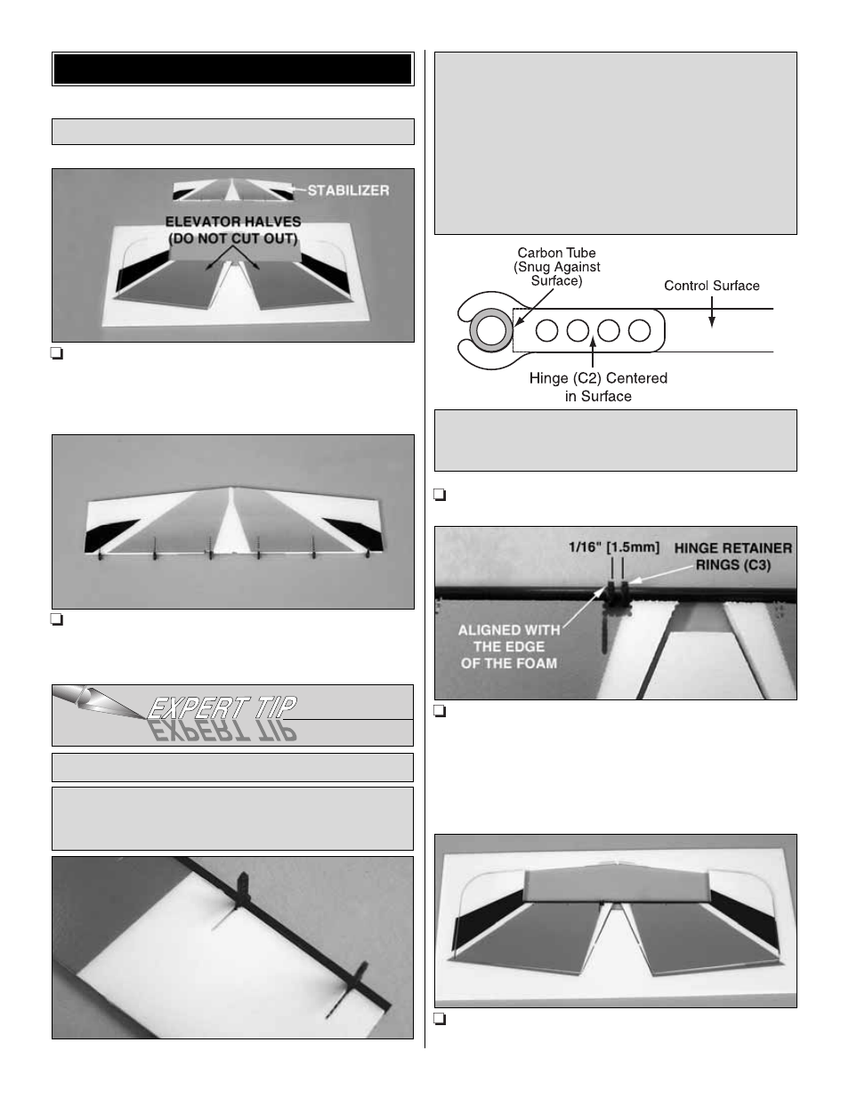 Build the airplane, Assemble the horizontal tail | Great Planes Reflection FlatOuts EP ARF - GPMA1116 User Manual | Page 7 / 24