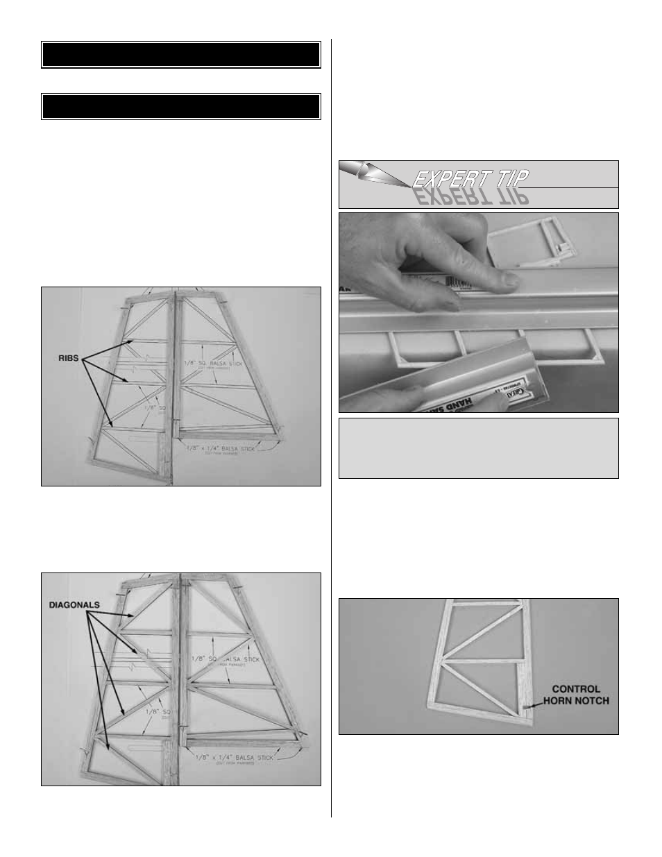 Build the tail surfaces building instructions | Great Planes RV-4 Park Flyer Kit - GPMA0010 User Manual | Page 9 / 42