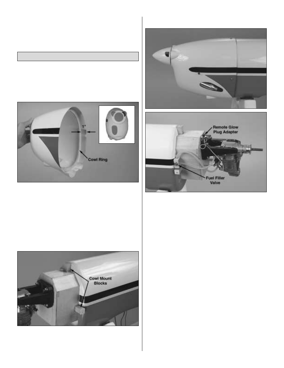 Mount the cowl | Great Planes Ryan STA 1.20 ARF - GPMA1345 User Manual | Page 16 / 28