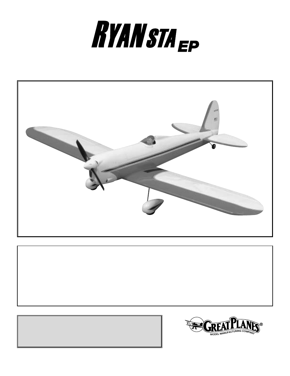 Great Planes Ryan STA Electric Kit - GPMA0165 User Manual | 50 pages