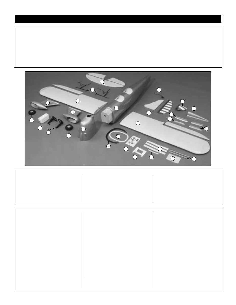 Kit contents | Great Planes Ryan STA-M 1.20 ARF - GPMA1355 User Manual | Page 6 / 32