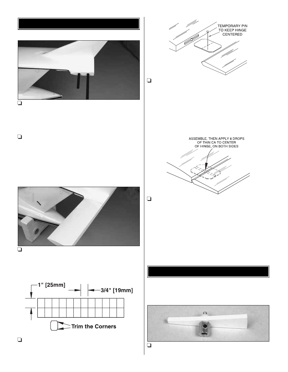 Install the rudder install the stabilizer | Great Planes Seawind .60-.91 ARF - GPMA1360 User Manual | Page 16 / 28