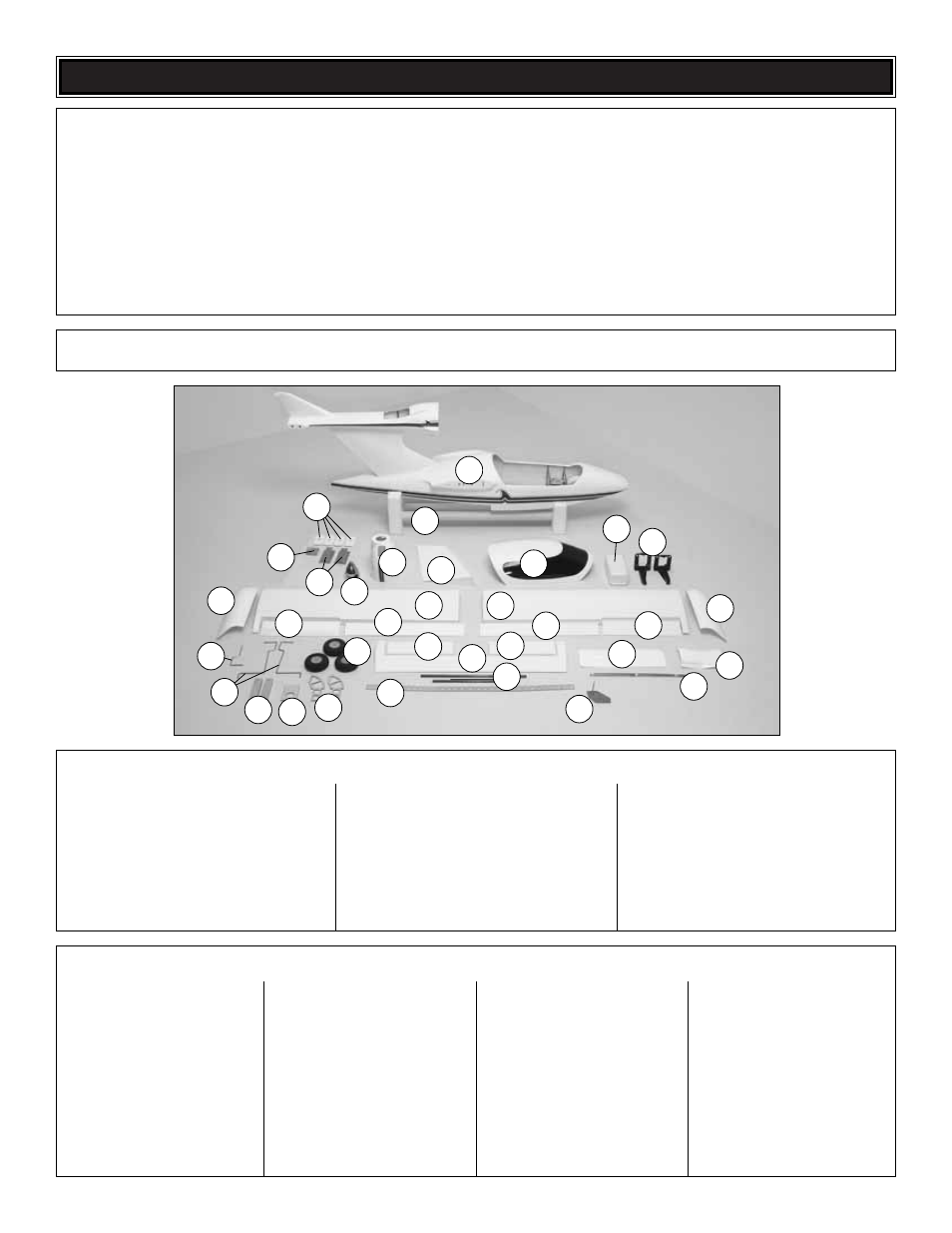 Kit inspection, Parts layout | Great Planes Seawind .60-.91 ARF - GPMA1360 User Manual | Page 6 / 28