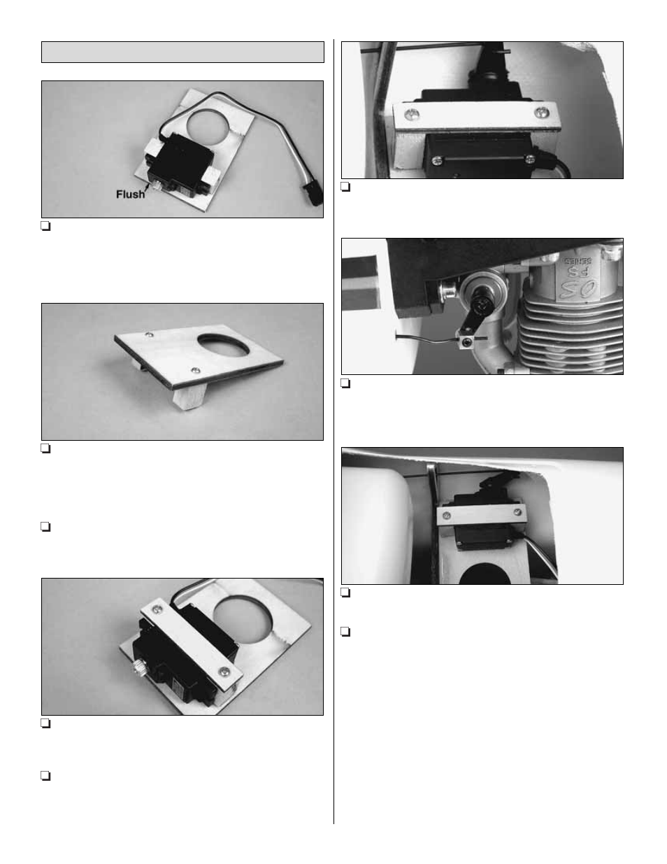 Install the throttle servo | Great Planes Seawind .60-.91 ARF - GPMA1360 User Manual | Page 9 / 28