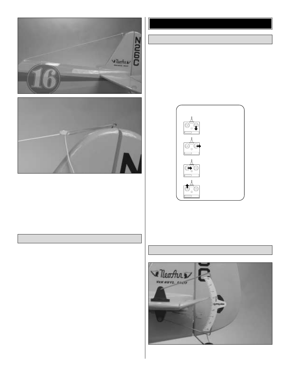 Get the model ready to fly, Set the control throws, Check the control directions | Finishing touches | Great Planes Shoestring 60 ARF - GPMA1325 User Manual | Page 19 / 24