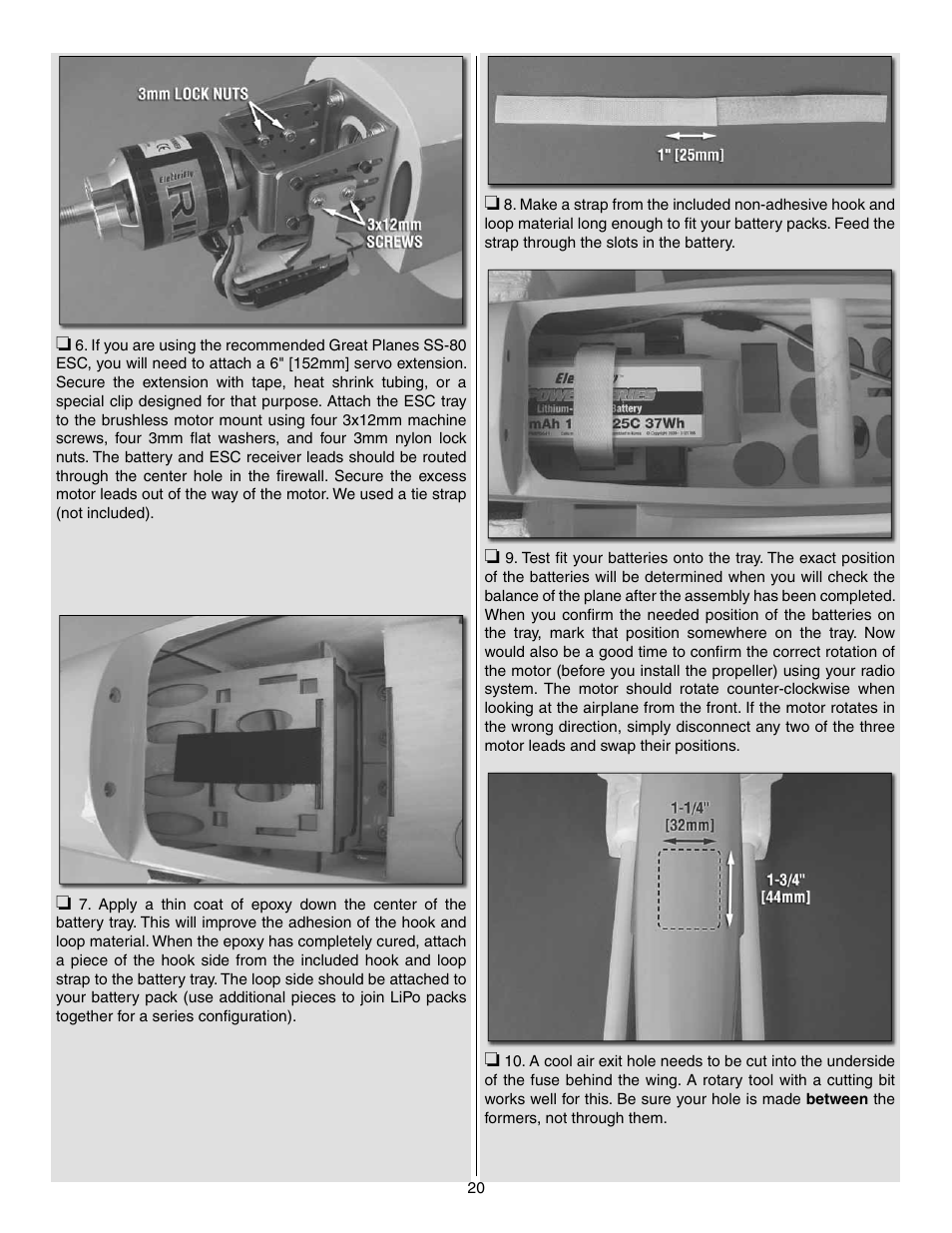 Great Planes Shoestring GP/EP ARF - GPMA1328 User Manual | Page 20 / 32