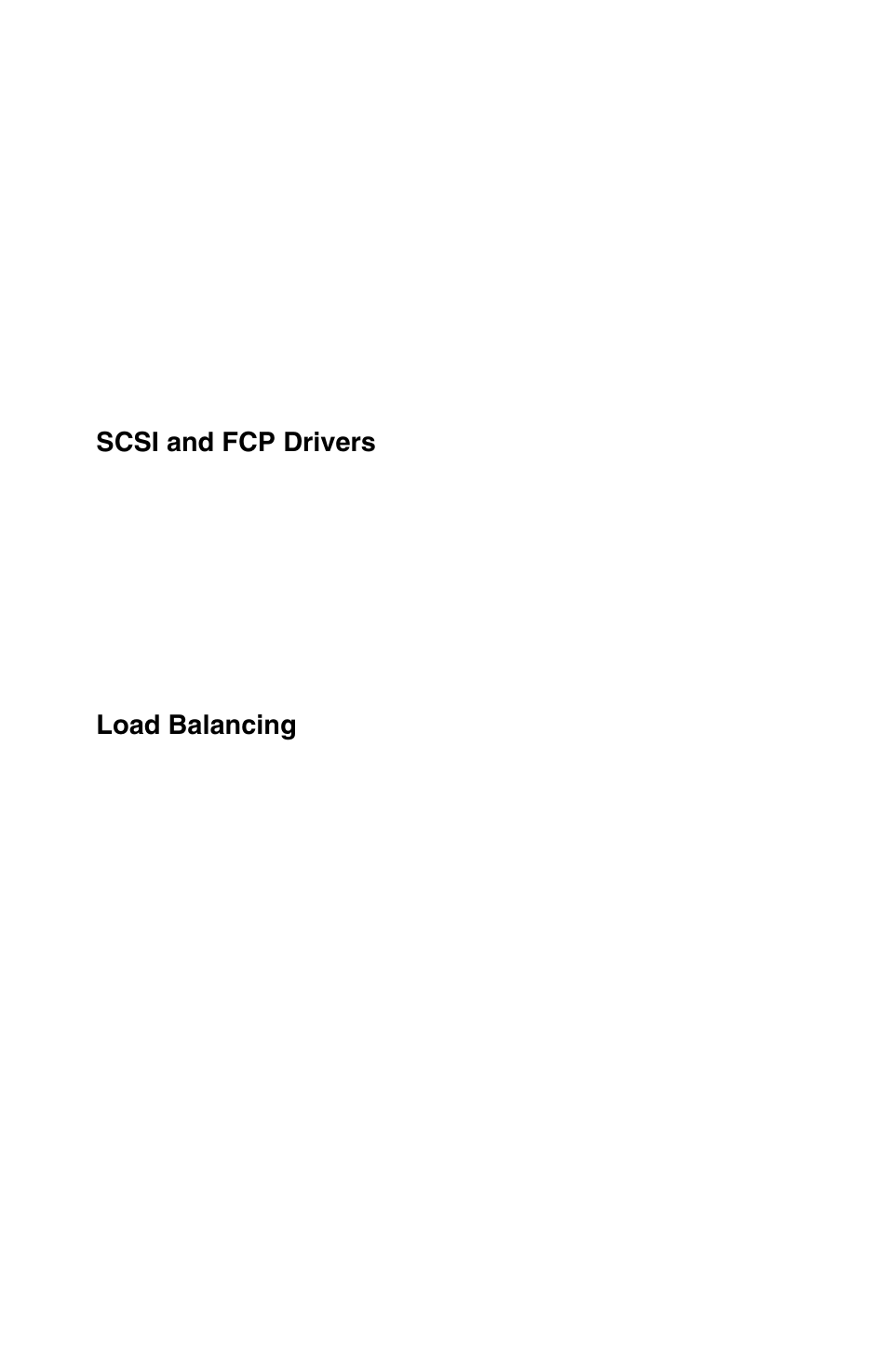 Scsi and fcp drivers, Load balancing | Cambex Bus Adapter User Manual | Page 7 / 37