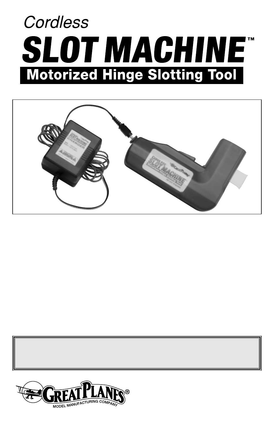 Great Planes Slot Machine Cordless - GPMR4011 User Manual | 8 pages