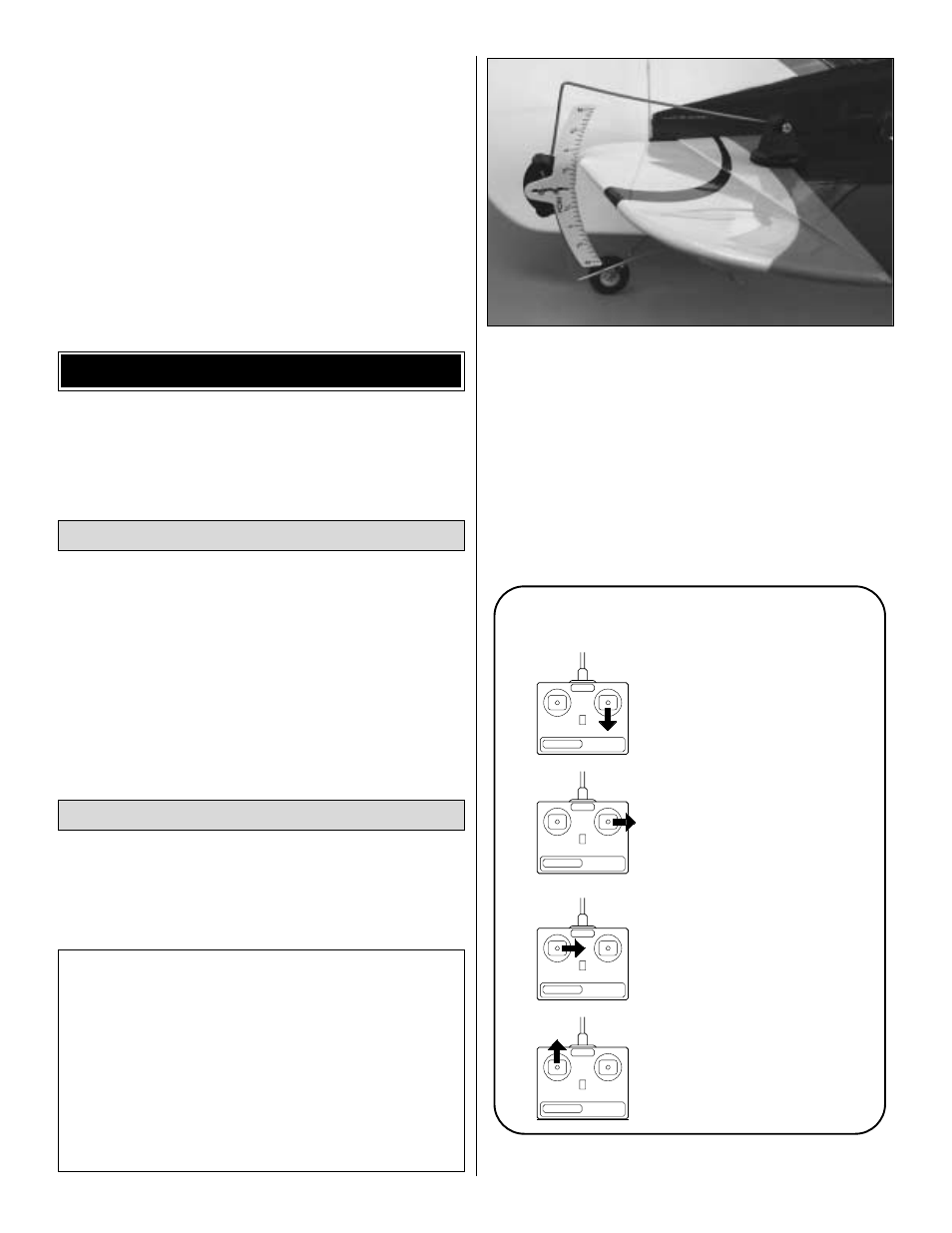 Channel radio setup, Final assembly, Control surface throws control throw adjustment | Standard mode 2) | Great Planes SlowPoke 40 ARF MonoKote - GPMA1215 User Manual | Page 17 / 20