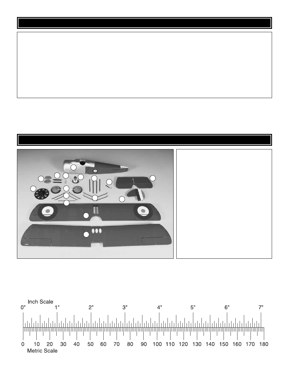 Kit inspection, Kit contents | Great Planes Sopwith Camel EP ARF - GPMA1144 User Manual | Page 5 / 24