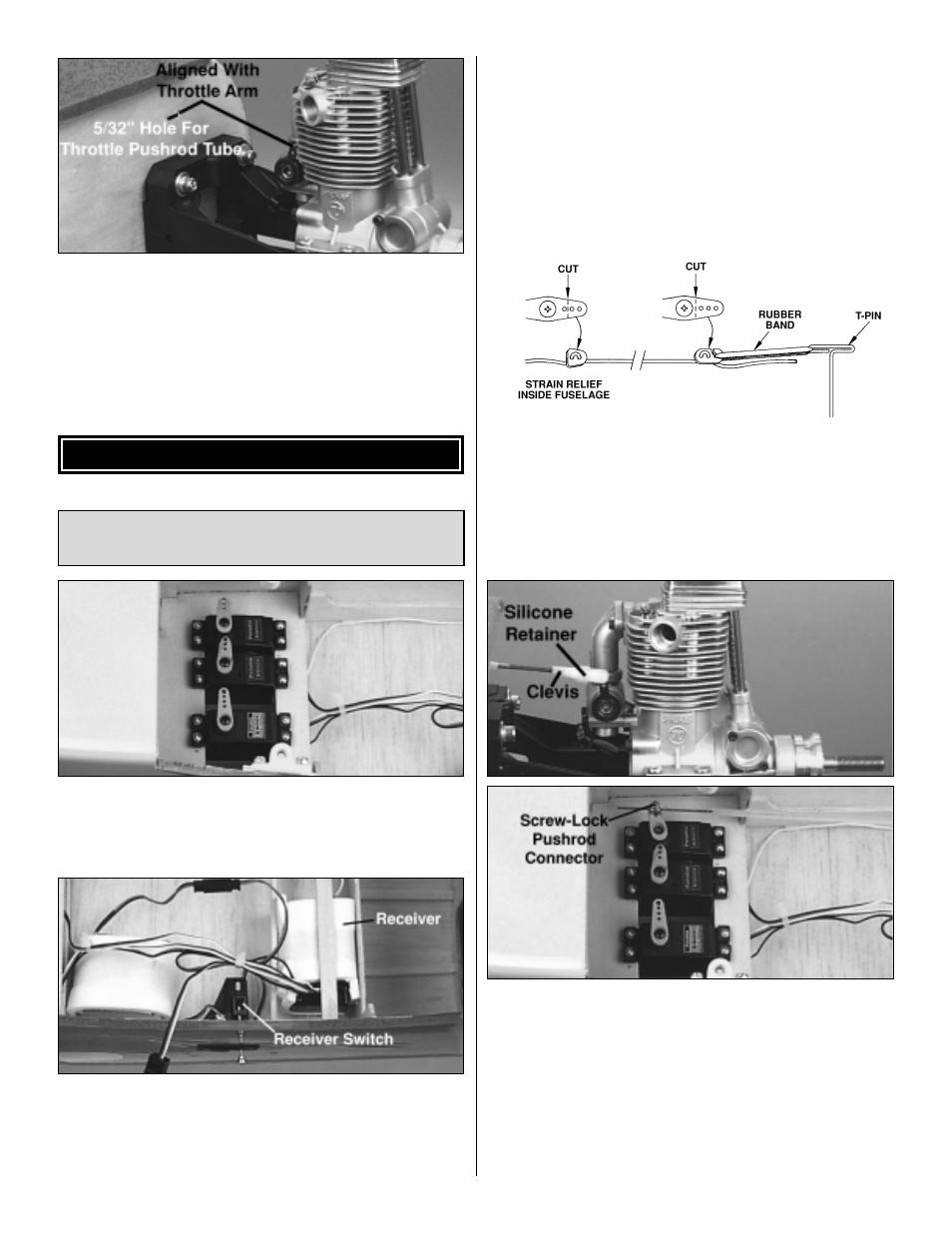 Radio installation | Great Planes SpaceWalker ARF - GPMA1300 User Manual | Page 12 / 24