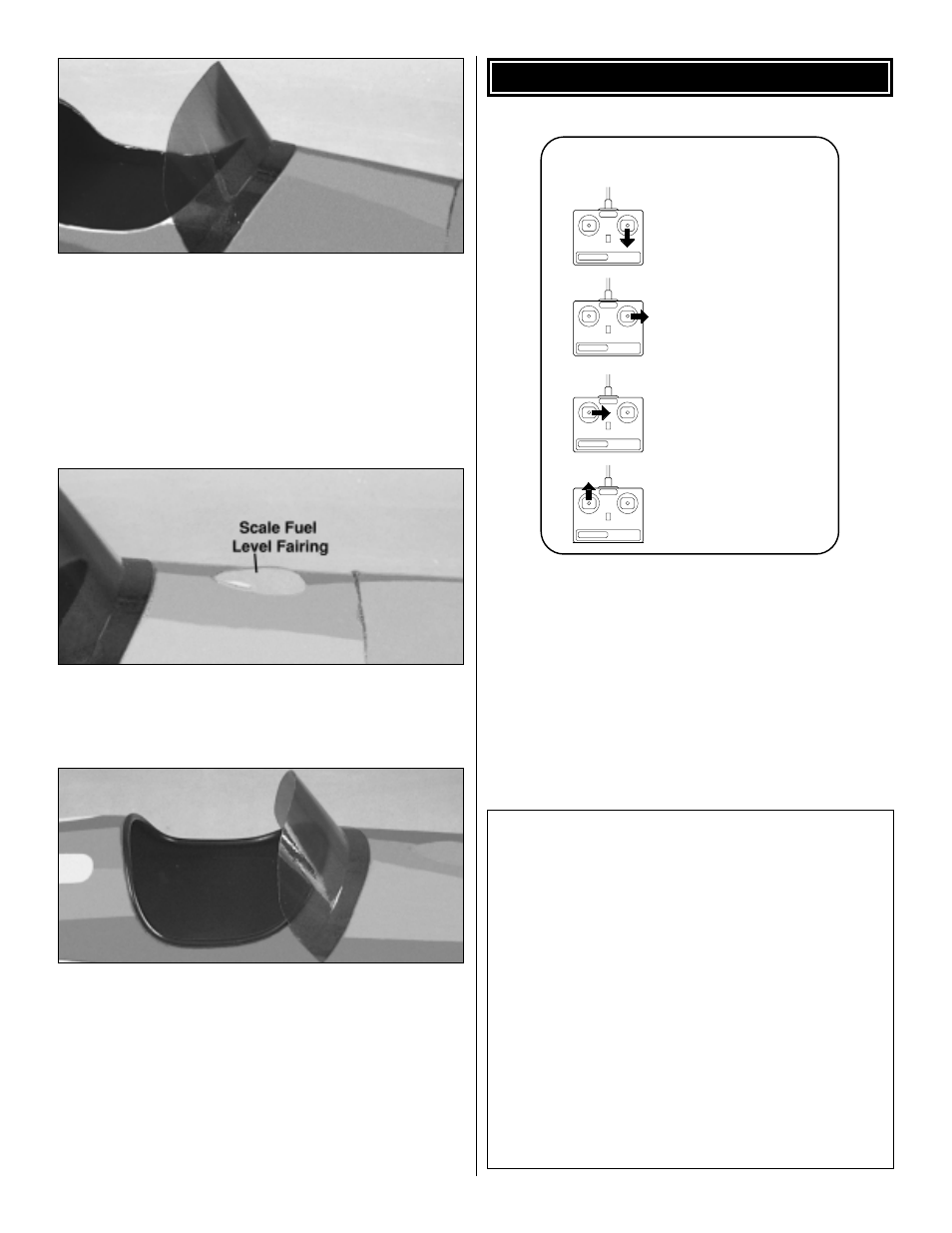 Set the control throws, Channel radio set-up | Great Planes SpaceWalker ARF - GPMA1300 User Manual | Page 17 / 24