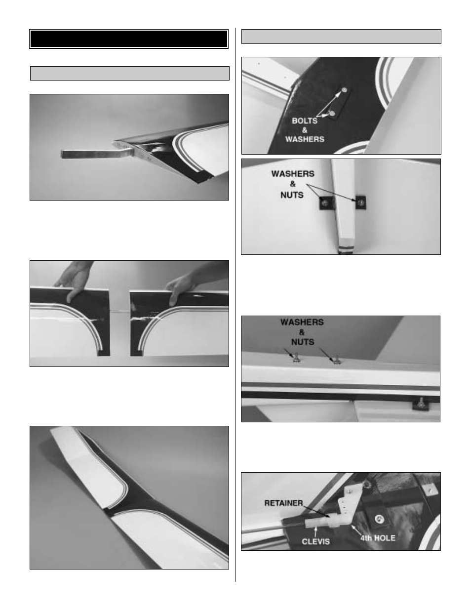 Tail assembly wing assembly assembly | Great Planes Spectra Select RTF - GPMA17** User Manual | Page 5 / 12