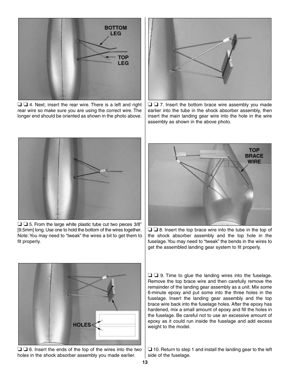 Great Planes Spirit of St. Louis ARF - GPMA1151 User Manual | Page 13 / 24