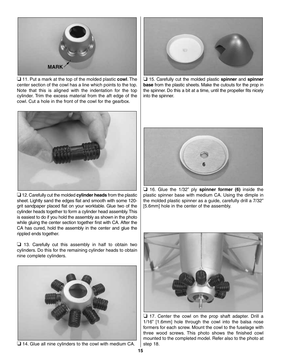 Great Planes Spirit of St. Louis ARF - GPMA1151 User Manual | Page 15 / 24