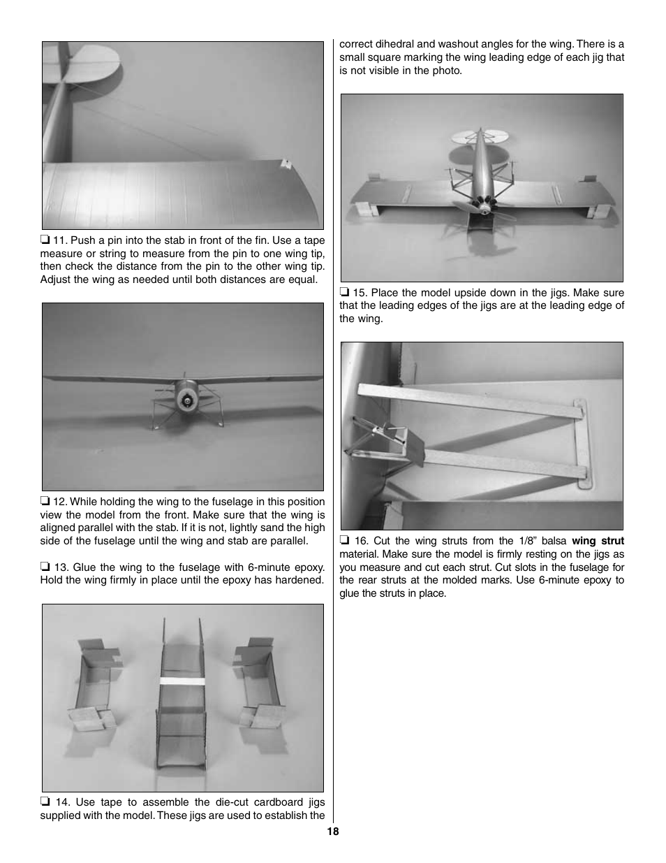 Great Planes Spirit of St. Louis ARF - GPMA1151 User Manual | Page 18 / 24