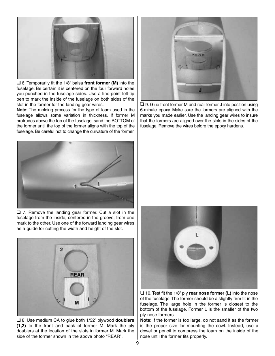 Great Planes Spirit of St. Louis ARF - GPMA1151 User Manual | Page 9 / 24