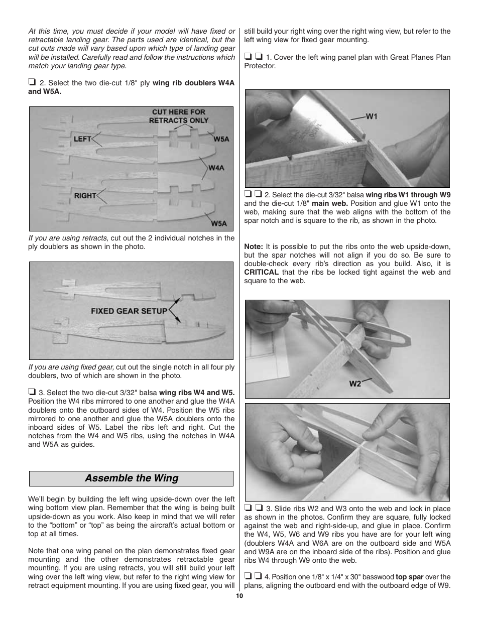 Assemble the wing | Great Planes Spitfire 40 Kit - GPMA0179 User Manual | Page 10 / 42