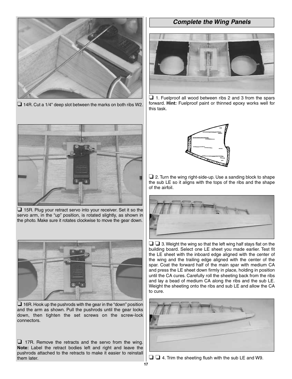 Complete the wing panels | Great Planes Spitfire 40 Kit - GPMA0179 User Manual | Page 17 / 42