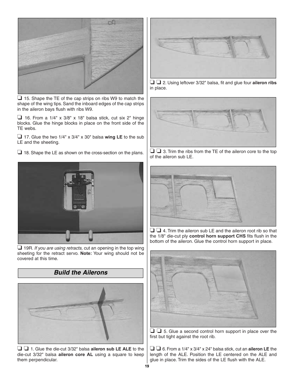 Build the ailerons | Great Planes Spitfire 40 Kit - GPMA0179 User Manual | Page 19 / 42