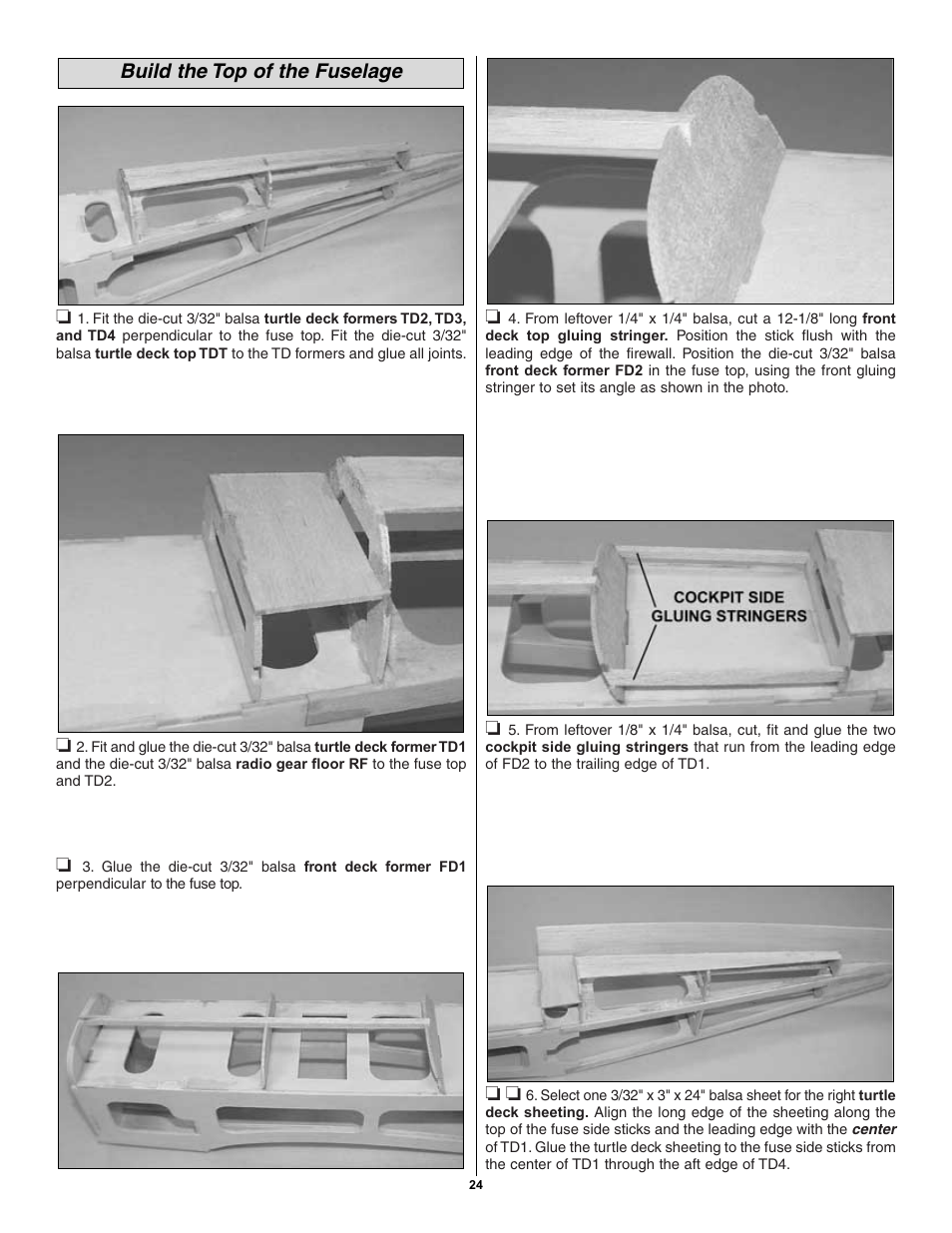 Build the top of the fuselage | Great Planes Spitfire 40 Kit - GPMA0179 User Manual | Page 24 / 42