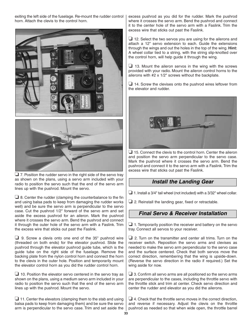 Great Planes Spitfire 40 Kit - GPMA0179 User Manual | Page 33 / 42