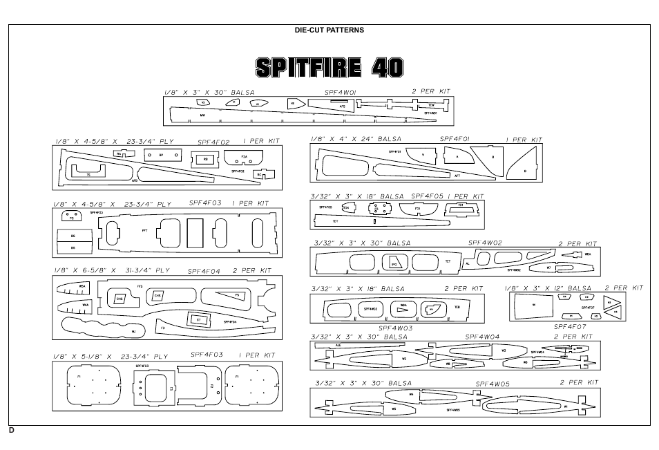 Great Planes Spitfire 40 Kit - GPMA0179 User Manual | Page 41 / 42