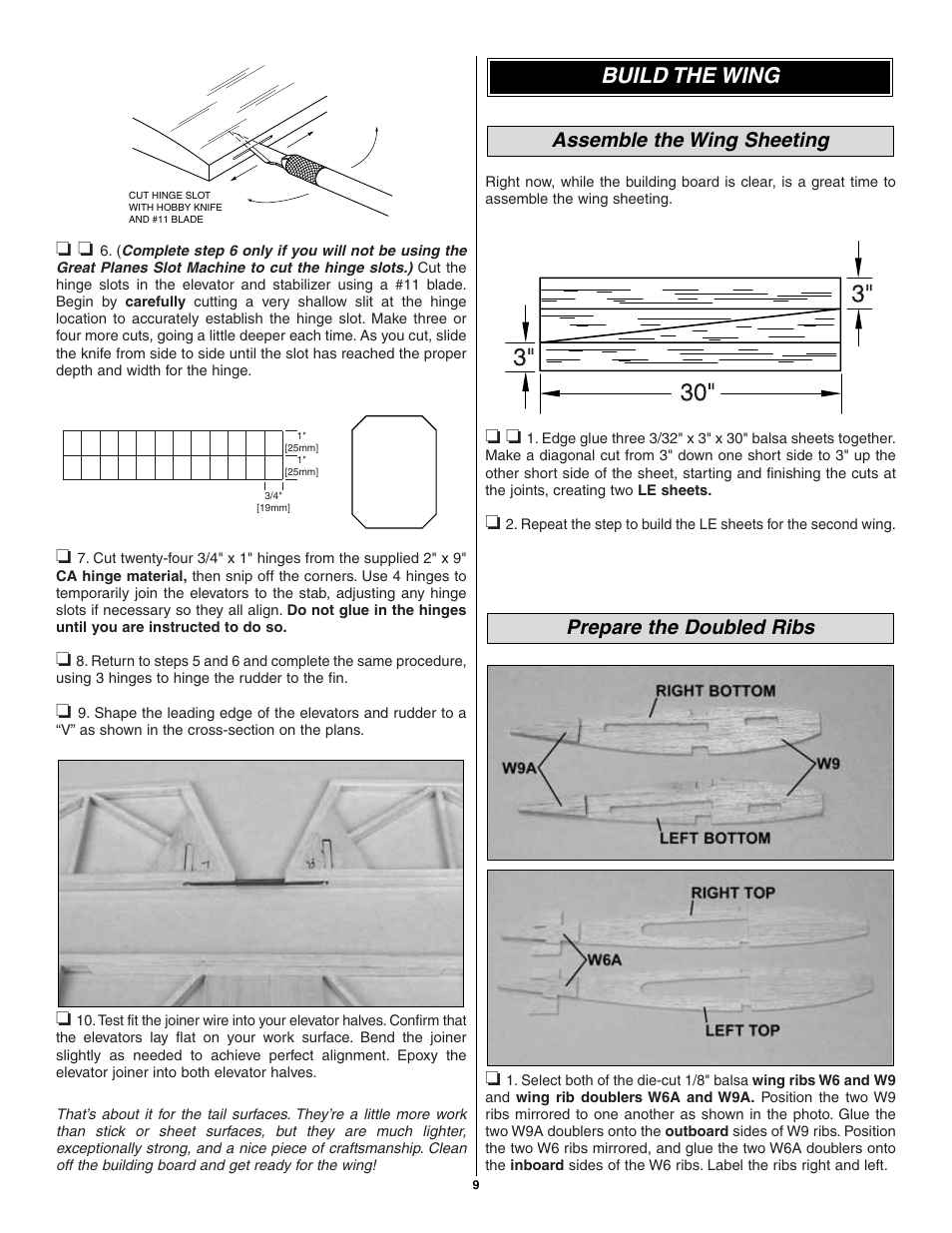 Build the wing | Great Planes Spitfire 40 Kit - GPMA0179 User Manual | Page 9 / 42