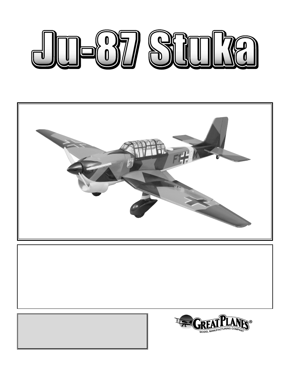 Great Planes Stuka Ju-87 60 ARF - GPMA1340 User Manual | 32 pages