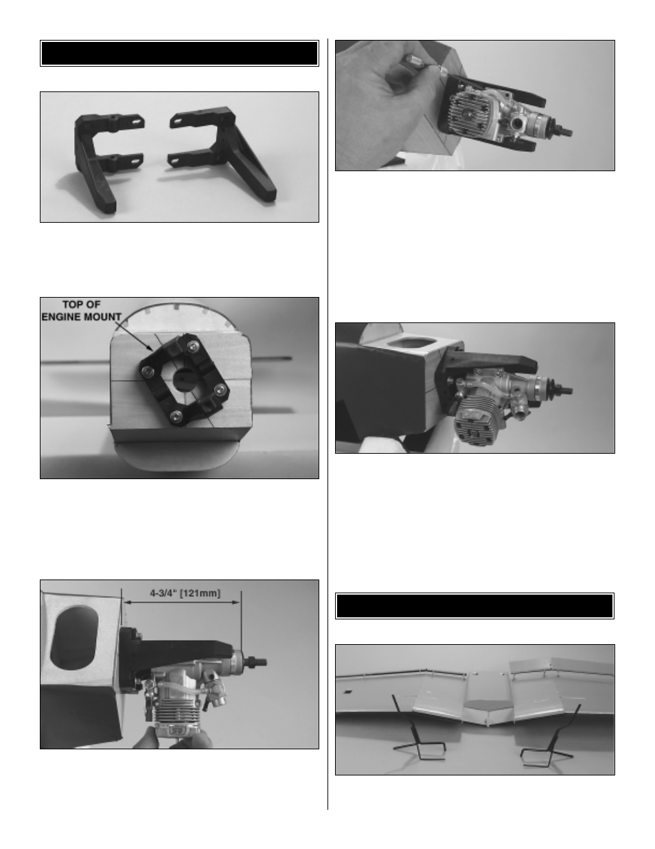 Install the landing gear install the engine | Great Planes Stuka Ju-87 60 ARF - GPMA1340 User Manual | Page 16 / 32