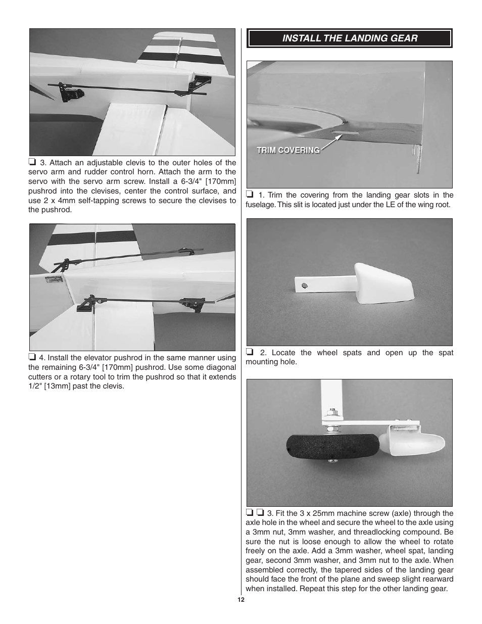 Great Planes SU-31 Sukhoi EP 3D ARF - GPMA1547 User Manual | Page 12 / 24