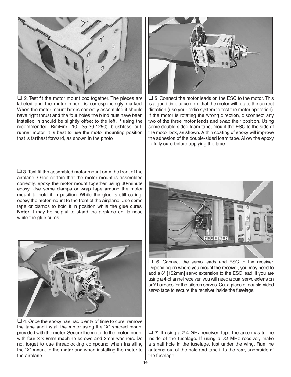 Great Planes SU-31 Sukhoi EP 3D ARF - GPMA1547 User Manual | Page 14 / 24