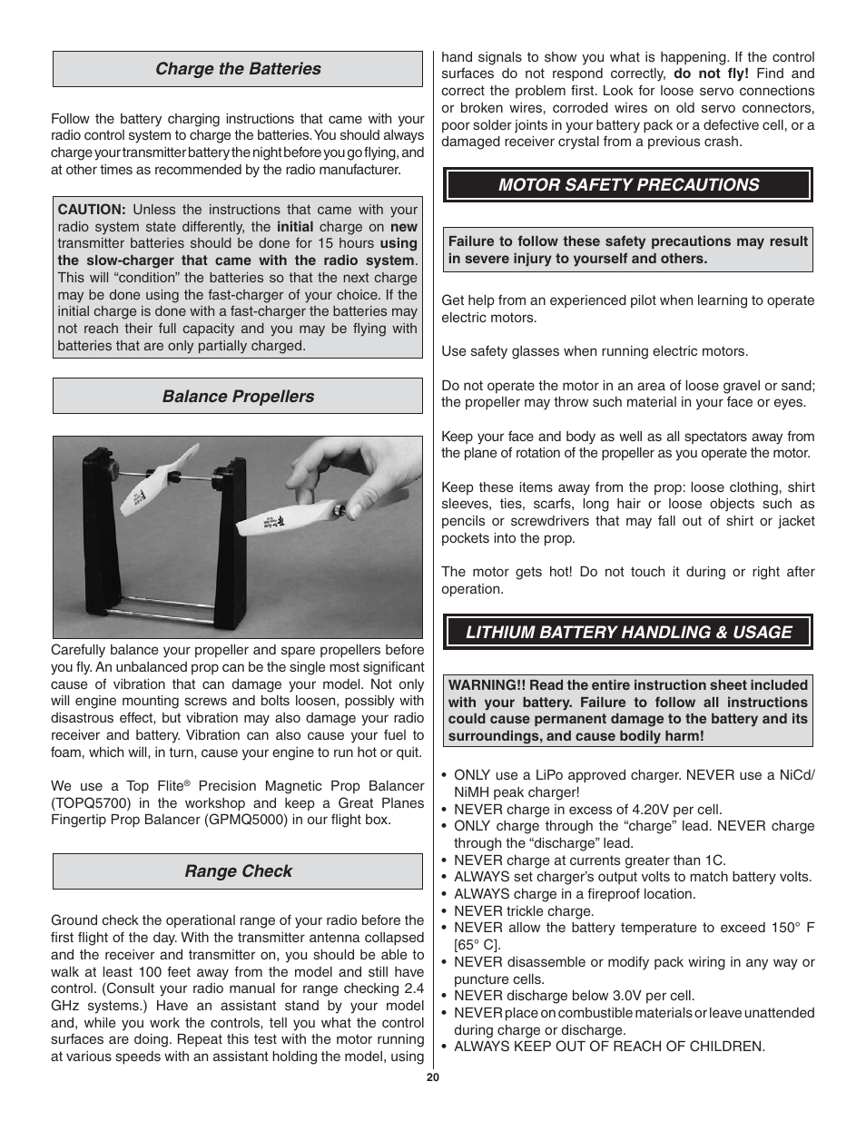 Great Planes SU-31 Sukhoi EP 3D ARF - GPMA1547 User Manual | Page 20 / 24