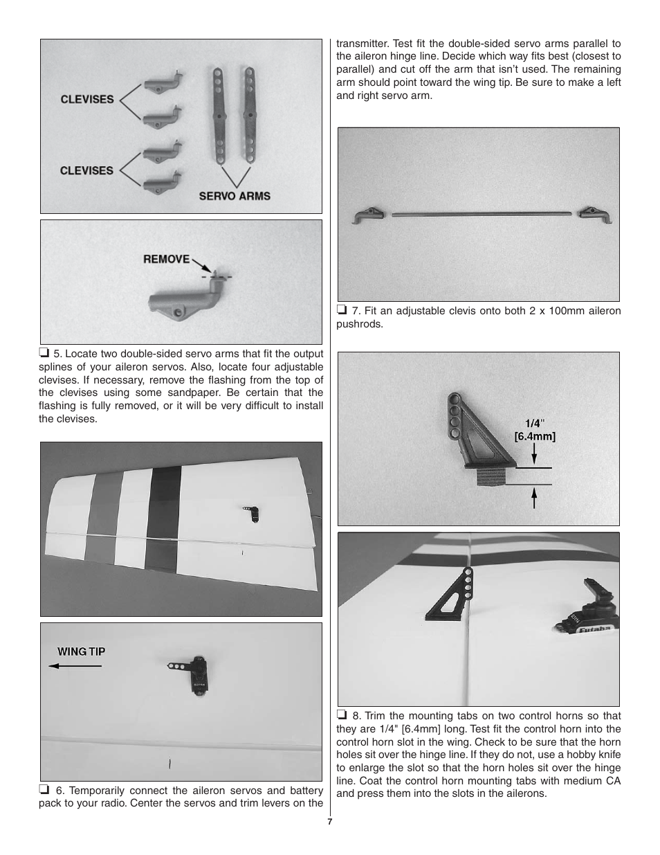 Great Planes SU-31 Sukhoi EP 3D ARF - GPMA1547 User Manual | Page 7 / 24