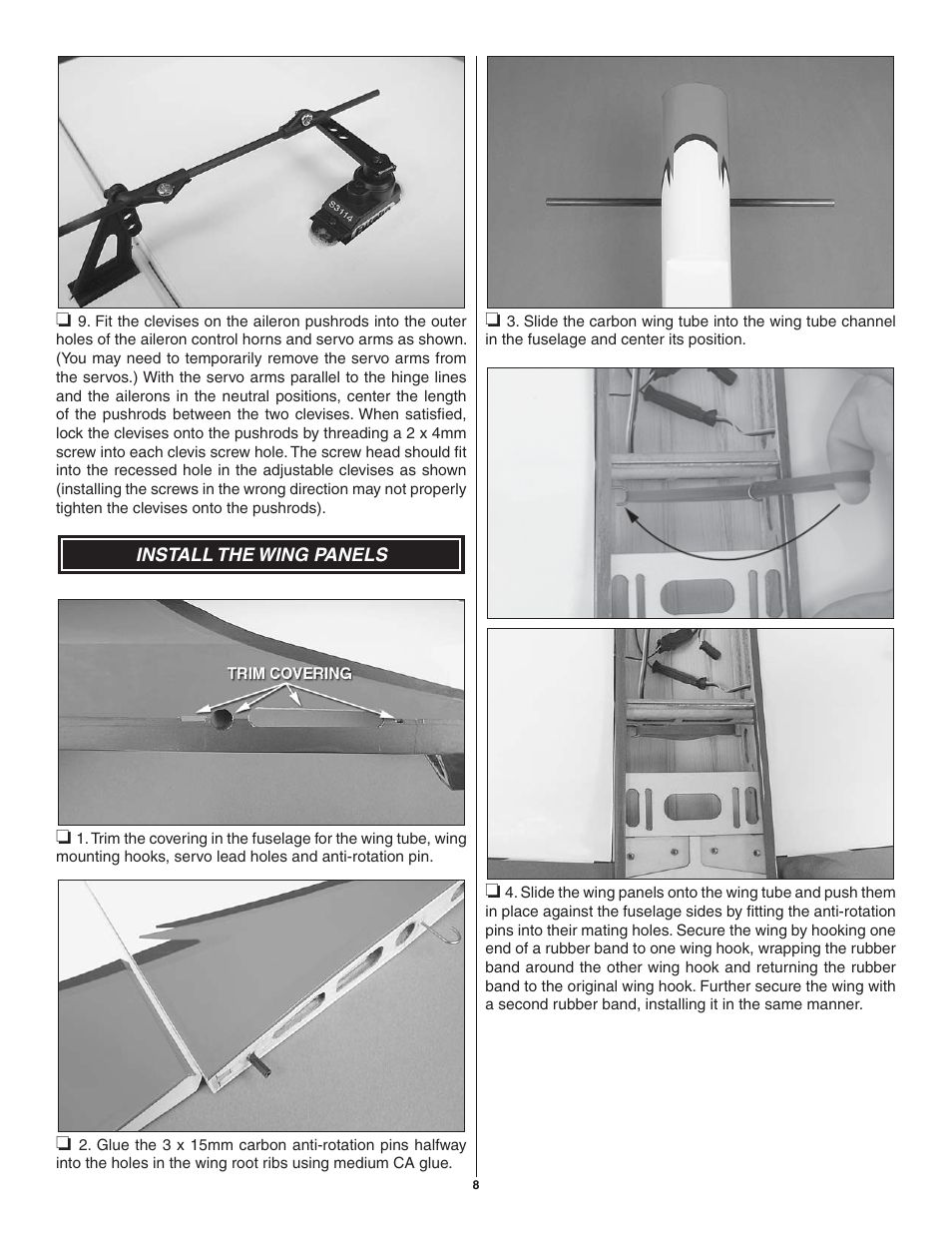 Great Planes SU-31 Sukhoi EP 3D ARF - GPMA1547 User Manual | Page 8 / 24