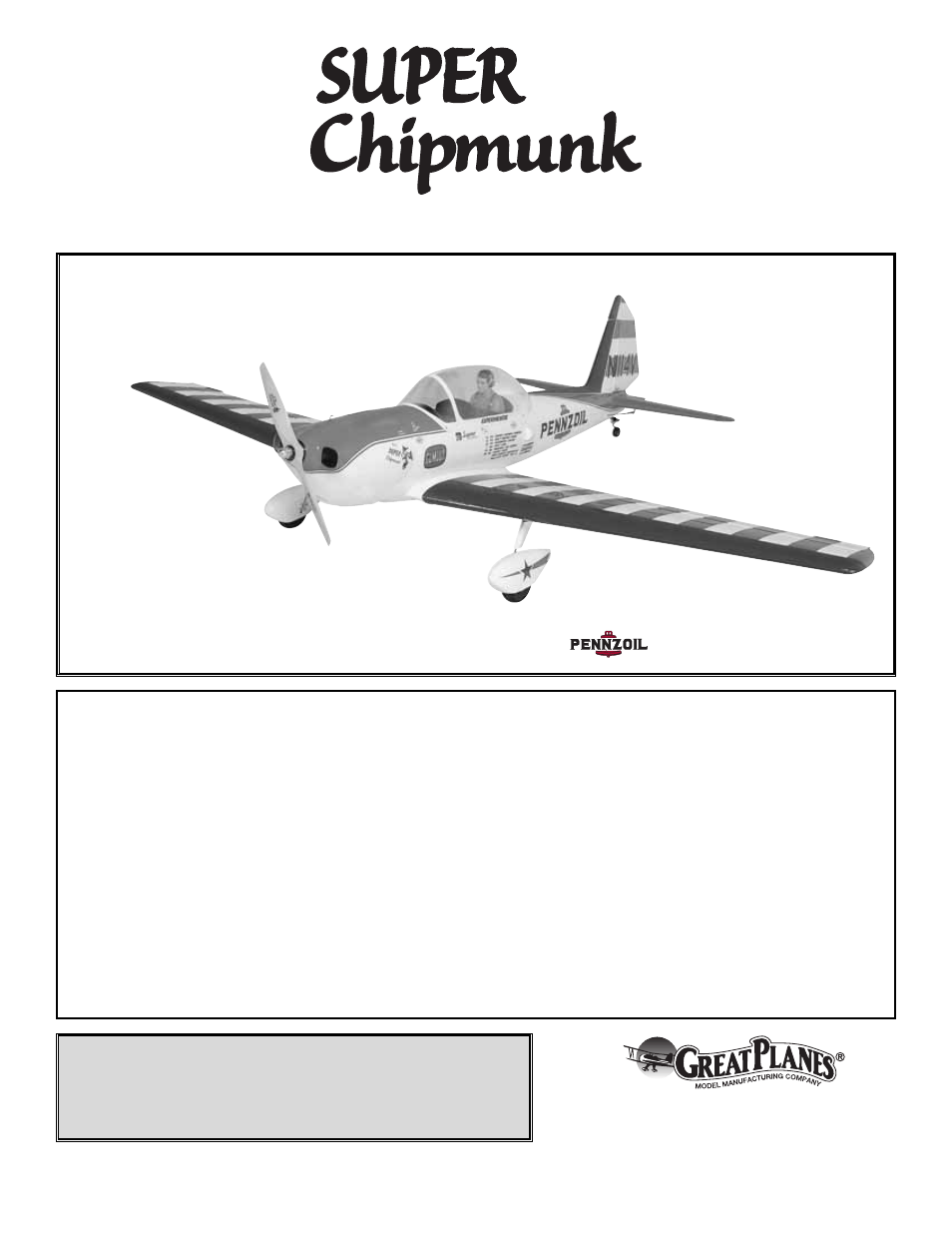 Great Planes Super Chipmunk ARF - GPMA1303 User Manual | 32 pages