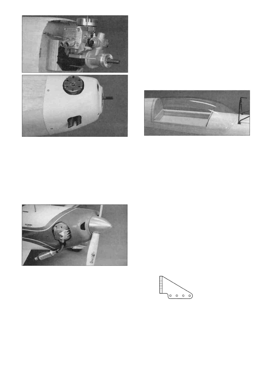Install the control horns prepare the canopy | Great Planes Super Skybolt 60 Kit - GPMA0170 User Manual | Page 62 / 72