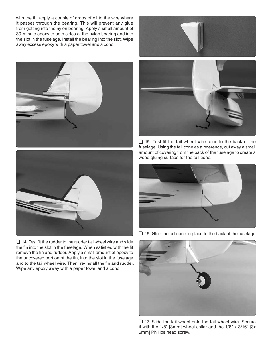 Great Planes Super Stearman EP ARF - GPMA1150 User Manual | Page 11 / 24