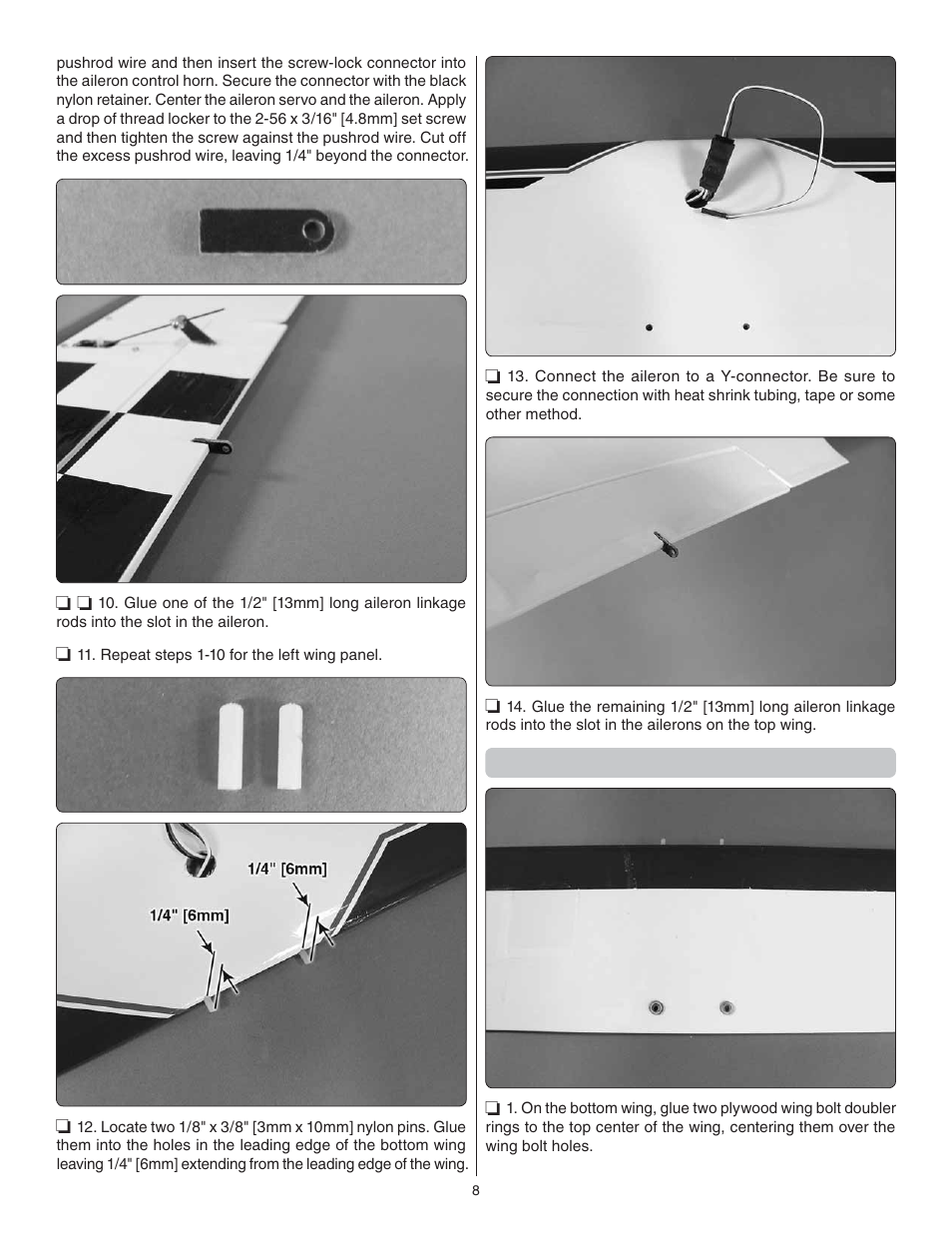 Install stab, elevators, fin & rudder | Great Planes Super Stearman EP ARF - GPMA1150 User Manual | Page 8 / 24