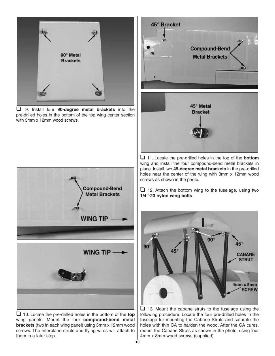 Great Planes Tiger Moth 60 ARF - GPMA1330 User Manual | Page 10 / 28